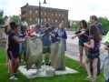 Children with Sack Race sculpture